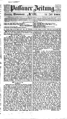 Passauer Zeitung Sonntag 14. Juli 1867