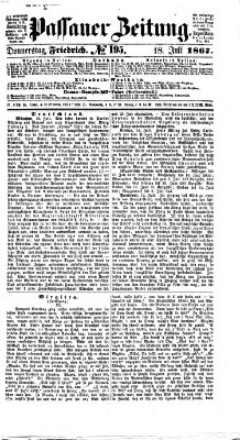 Passauer Zeitung Donnerstag 18. Juli 1867