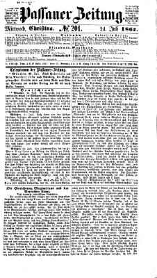 Passauer Zeitung Mittwoch 24. Juli 1867