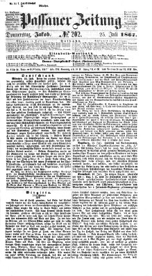 Passauer Zeitung Donnerstag 25. Juli 1867