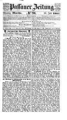 Passauer Zeitung Montag 29. Juli 1867