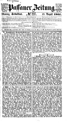 Passauer Zeitung Montag 19. August 1867