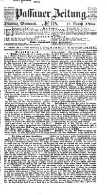 Passauer Zeitung Dienstag 20. August 1867