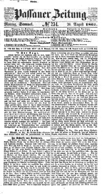 Passauer Zeitung Montag 26. August 1867