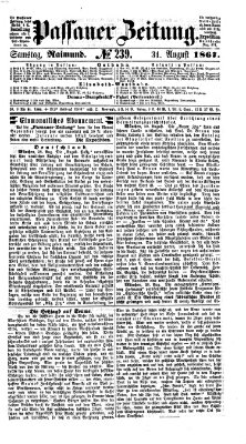 Passauer Zeitung Samstag 31. August 1867