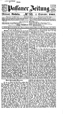 Passauer Zeitung Mittwoch 4. September 1867