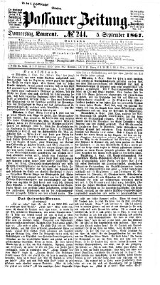 Passauer Zeitung Donnerstag 5. September 1867