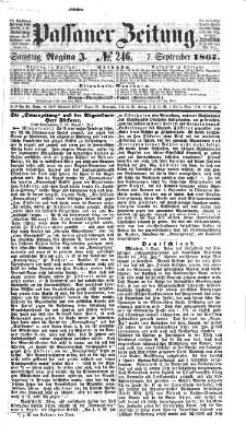 Passauer Zeitung Samstag 7. September 1867