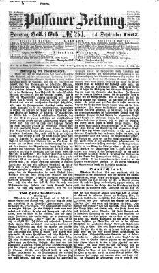 Passauer Zeitung Samstag 14. September 1867