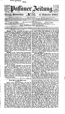 Passauer Zeitung Montag 16. September 1867