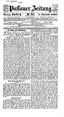 Passauer Zeitung Montag 23. September 1867