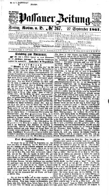 Passauer Zeitung Freitag 27. September 1867