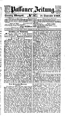 Passauer Zeitung Samstag 28. September 1867