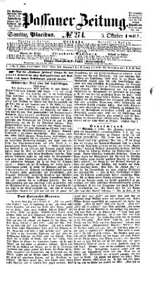 Passauer Zeitung Samstag 5. Oktober 1867