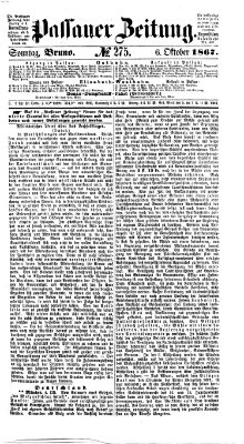 Passauer Zeitung Sonntag 6. Oktober 1867