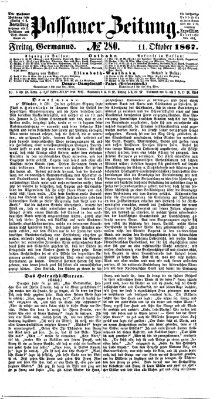 Passauer Zeitung Freitag 11. Oktober 1867