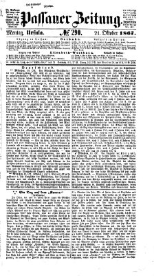 Passauer Zeitung Montag 21. Oktober 1867