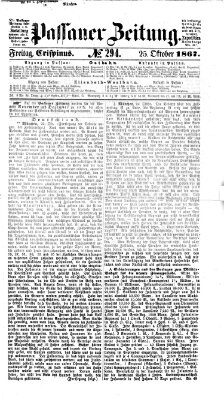 Passauer Zeitung Freitag 25. Oktober 1867