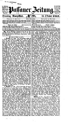 Passauer Zeitung Dienstag 29. Oktober 1867