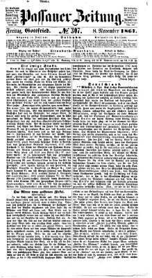 Passauer Zeitung Freitag 8. November 1867