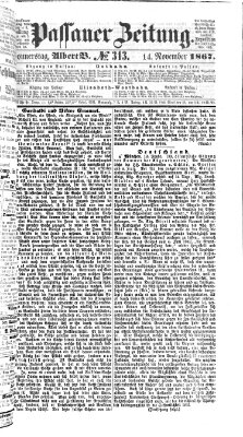 Passauer Zeitung Donnerstag 14. November 1867