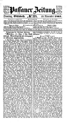 Passauer Zeitung Dienstag 19. November 1867