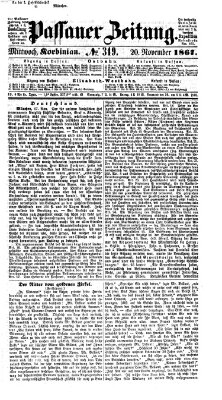 Passauer Zeitung Mittwoch 20. November 1867