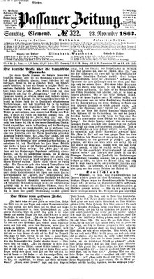 Passauer Zeitung Samstag 23. November 1867