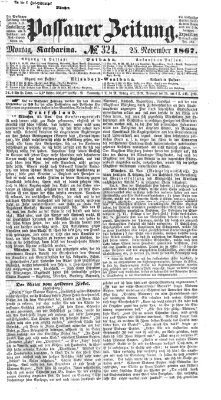 Passauer Zeitung Montag 25. November 1867