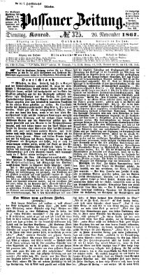 Passauer Zeitung Dienstag 26. November 1867