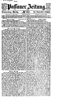 Passauer Zeitung Donnerstag 28. November 1867