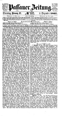 Passauer Zeitung Dienstag 3. Dezember 1867