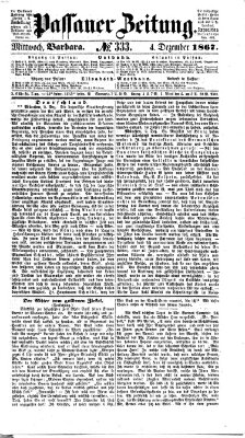 Passauer Zeitung Mittwoch 4. Dezember 1867