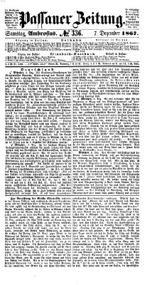 Passauer Zeitung Samstag 7. Dezember 1867