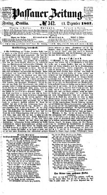 Passauer Zeitung Freitag 13. Dezember 1867