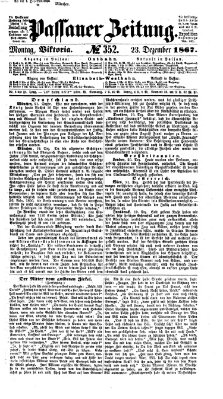 Passauer Zeitung Montag 23. Dezember 1867