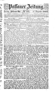 Passauer Zeitung Freitag 27. Dezember 1867