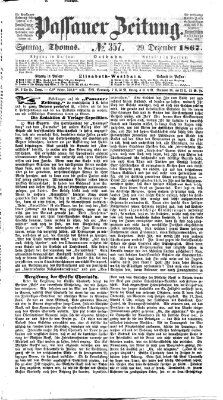 Passauer Zeitung Sonntag 29. Dezember 1867