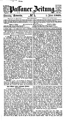 Passauer Zeitung Sonntag 5. Januar 1868