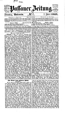 Passauer Zeitung Dienstag 7. Januar 1868