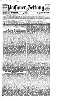 Passauer Zeitung Mittwoch 8. Januar 1868