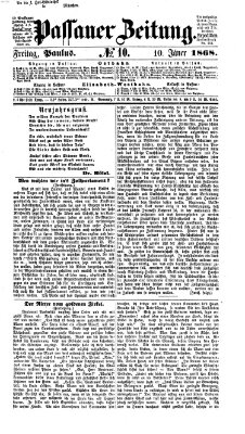 Passauer Zeitung Freitag 10. Januar 1868