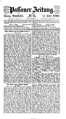 Passauer Zeitung Montag 13. Januar 1868