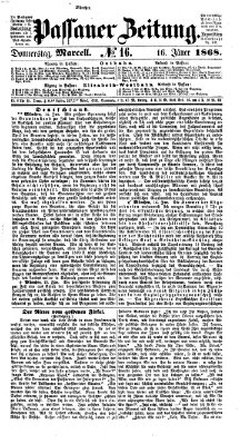 Passauer Zeitung Donnerstag 16. Januar 1868