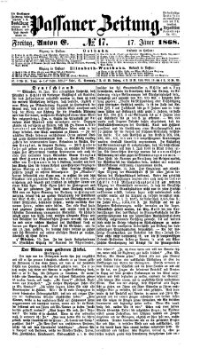 Passauer Zeitung Freitag 17. Januar 1868