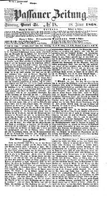 Passauer Zeitung Samstag 18. Januar 1868