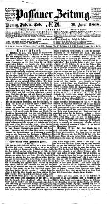 Passauer Zeitung Montag 20. Januar 1868