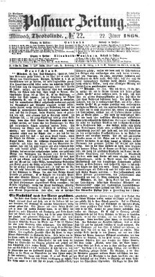 Passauer Zeitung Mittwoch 22. Januar 1868