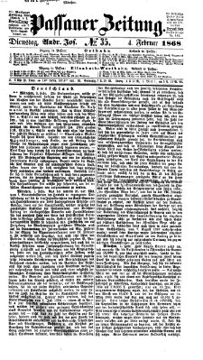 Passauer Zeitung Dienstag 4. Februar 1868