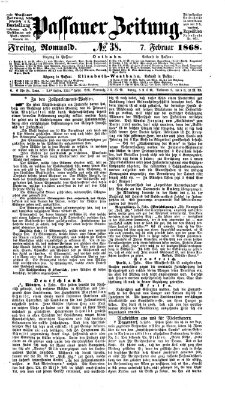 Passauer Zeitung Freitag 7. Februar 1868